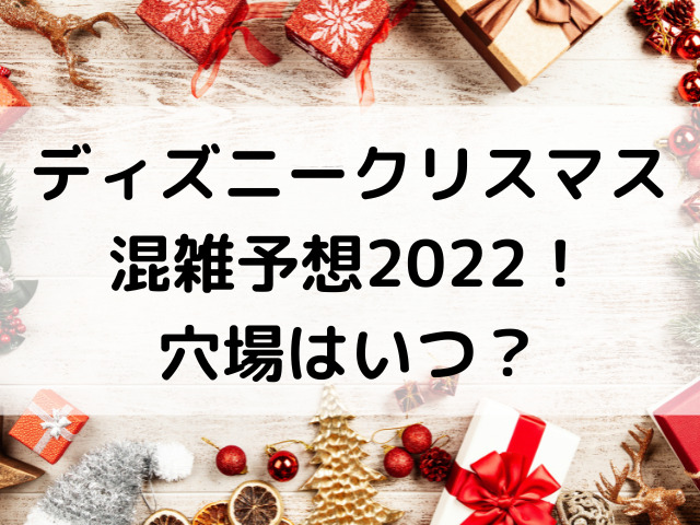 ディズニー クリスマス 混雑