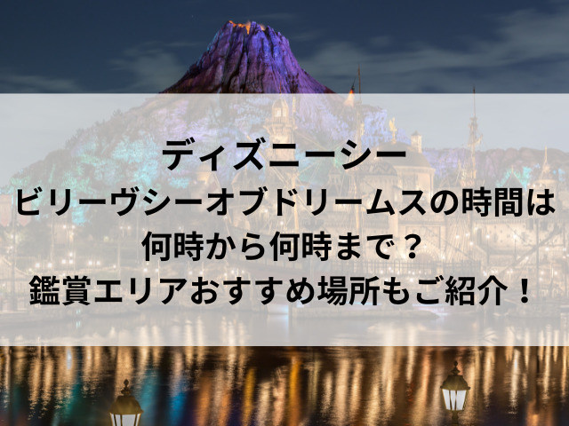 ディズニーシー　ビリーヴシーオブドリームス　時間